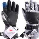 TRIWONDER Kids Ski Snow Gloves Winter Cold Weather Windproof Warm Snowboard Sport Mittens for Boys Girls (7-9 years old)