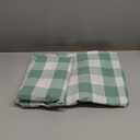 Curtains for Windows Buffalo Check Drapes Plaid Gingham Pattern Rod Pocket Cotton Curtain Panels 80 inch Length Farmhouse Kitchen Curtains 2 Panels Living Room Bedroom Basement Green White 52"x80"