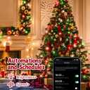 Minetom Color Changing Christmas Lights Outdoor, 198Ft 600 LED Smart RGB String App Controlled, Dimmable Timer Twinkle Christmas Tree Plug in for Xmas Party Decor