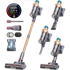 Cordless Vacuum Cleaner, 650W 55KPA 70 Mins Runtime Self-Standing Vacuum Cleaners for Home, Stick Vacuum with Charging Dock Station Removable Battery, Handheld Vacuum for Pet Hair/Carpet/Floor