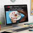 Afcancihe 4 Embroidery Kits, Cross Stitch Starter Kit for Beginners, Adult Needle Felting Tool, Comes with Printed Fabric, Embroidery Needle, Instructional Video, Craft Gift (Bringing Spring)