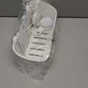 LEVERLOC Shower Caddy Suction Cup, Shower Organizer Removable Bathroom Shelf, Storage Suction Powerful Max Hold 22lbs Bathroom Caddy Waterproof Holder, White