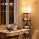 addlon 5-Tier Floor Lamp with Shelves, Standing Bookshelf Lamp with 3 Color Temperature, Corner Display Floor Lamps for Living Room, Bedroom and Office (70'' H, Black)