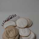 Organic Nursing Pads - 14 Washable Viscose Derived from Bamboo Breastfeeding Pads, Wash Bag, Reusable Breast Pads for Breastfeeding, Nipple Pads for Breastfeeding Essentials(Bare Beige, XL 5.5")