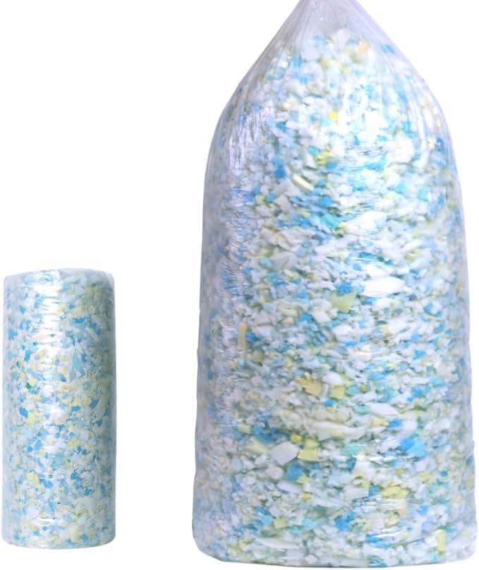 Shredded Memory Foam Filling for Bean Bag Filler, Soft and Convenient Pillow Stuffing Foam for Couch Cushion, Dog Bed, Chair, Arts & Crafts, Added Gel Particles