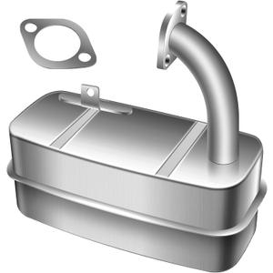 GY22156 Muffler Tractors W/Installation Gasket for John Deere Tractors 107S D110 D105 X125 X145 X126 E110 E100 Replaces GY21990