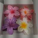 Flower Hair Claw Clips-4PCS for Thick Hair,Strong Hold Nonslip,Hawaiian,Cute Large Hair Clips,Banana Clip for Thin Hair,Hair Accessories for Women Girls Holiday Gifts (A-4pcs large colorful