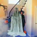 Fun Express Standing Ghost Girl Halloween Decorations Outdoor - 5ft 7in Light Up Ghost with Flashing Red Eyes | Scary Halloween Decor for Porch, Yard & Indoor | Spooky Halloween Ghost Decorations