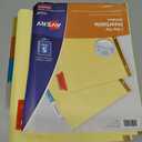 Avery(R) Worksaver(R) Insertable Big Tab Recycled Dividers, Gold Reinforced, 5-Tab, Buff Paper, Multicolor