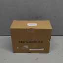 Real Wax Flameless Candles with 6hrs Timer, Battery Led Pillar Candles Flickering 3D Wick Pack of 3 Striped Candles, Party Dinner Home Decor House Warming, Light Gray  3" H 5" 6" 7"