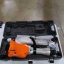 VEVOR Demolition Jack Hammer, MAX 2200W Electric Jackhammer Heavy Duty, 1350 BPM Concrete Breaker 4pcs Chisels Bit Chipping W/Case, Gloves (Orange)