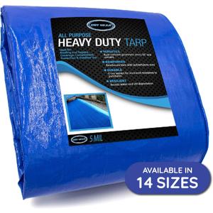 Waterproof Tarps 12x16 - Multi Purpose 5 MIL Tarp - High Durability 12x16 Tarp - Construction, Rain Shelter, Outdoor Cover and Camping Use (5 MIL 12x16)