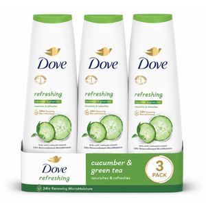 Dove Body Wash Refreshing Cucumber and Green Tea 4 Count Refreshes Skin Cleanser That Effectively Washes Away Bacteria While Nourishing Your Skin 20 oz