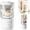 Portable Mini Washing Machine, Compact Portable Washer and Makeup Brush Cleaner, Underwear Washing Machine for Scoks & Small Clothes Idea for Home, Dorm, RV, Hotel & Camping (White)