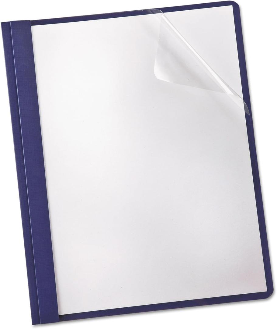 Oxford Clear Front Report Cover, 3 Prong, 1/2 inch Capacity, Burgundy, Letter Size, 25 per Box, (53341)