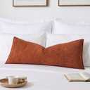 Kevin Textile Fall 14x36 Inch Long Lumbar Cover 1 Pack Soft Boucle Textured Decorative Waterproof Rectangle Cushion Elegant Accent Pillows for Couch Sofa Chair Bed Home Decor Indoor Outdoor Rust