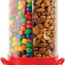 Handy Gourmet The Original Polystyrene Triple Candy Machine - Fun Candy & Nut Dispenser - New & Improved (Red) - 360 Degree and 3 Compartments