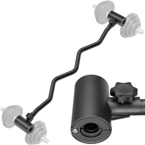 Kipika Dumbbell to Barbell Converter, Versatile Adjustable Weight Lifting Bar for Home Gym, Durable Steel Barbell Bar with Foam-Lined Clamps. Fits Standard Dumbbells, Up to 100 lbs per Side