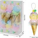 LANGXUN 6pcs Ice Cream Candy Land 2025 Xmas Birthday Party Suppiles Decoration, Hanging Candy Cane Christmas Tree Dcor, Christmas Decorative Hanging Ornaments Crafts