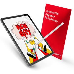 bersem 2-Pack Paperfeel Screen Protector for iPad A16 11th/10th Generation (11/10.9 Inch, 2025/2022), iPad Air 11 Inch M4/M3/M2 (2026/2025/2024), Matte PET Film, Anti-Glare, Case Friendly, EZ Kit