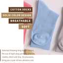 Women's Cotton Crew Socks (6 Pairs) - Soft Breathable Mid-Calf Socks, All-Season Comfort for Casual & Dress Sock (Sky Blue2/Watermelon Red2/Matcha Green2)