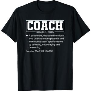 Coach Definition Funny Coach's Sports Instructor T-Shirt, Size M