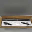 YaFex Curtain Rods 32-118 Inch, Heavy Duty 1 Inch Adjustable Curtain Rod for Windows, Black Long Window Treatment Rods, Modern Design, Easy Installation