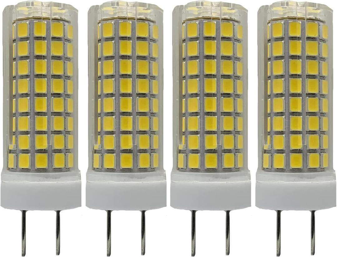 Lxcom Lighting G8 LED Bulb 10W Ceramic Corn Light Bulbs(4 Pack)-2835 SMD 102 LEDs 100W Halogen Bulb Replacement 4000K Natural White 1000LM G8 Base for Kitchen Under Cabinet Counter Lighting Puck Light