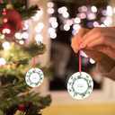 8 x 10pcs Sublimation Blanks - 3.15" Round MDF Ornaments for DIY Christmas Decoration