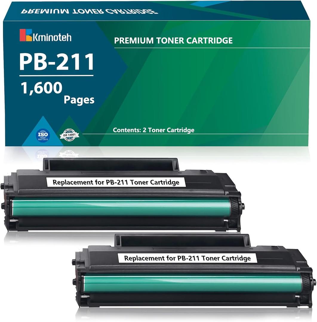 PB-211 Toner Cartridge Compatible for Pantum PB-211 PB211 PB-211E PB211EV Work with Pantum P2502W P2500W M6552NW M6550NW M6600NW M6602NW Printer Series (2 Pack, 1600 Pages)