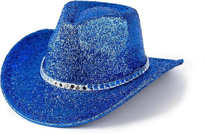 Men & Women Cowboy Hat Western Style Glitter Cosplay Party Costume Hats