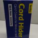 500in Cord Hider Kit, Cord Covers for Wires on Wall, Paintable Cable Raceway, Cord Hider for Wall Mount tv, tv Cable Hider Wall kit, Wire Covers for Cords, 32X L15.75 X W0.96in X H0.57in, White