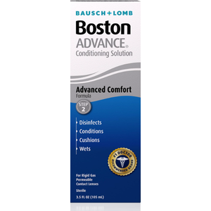 Boston Advance Conditioning Solution, Conditions & Wets Rigid Gas Permeable (RGP) Lens for Comfortable Wear, 3.5 Fl Oz