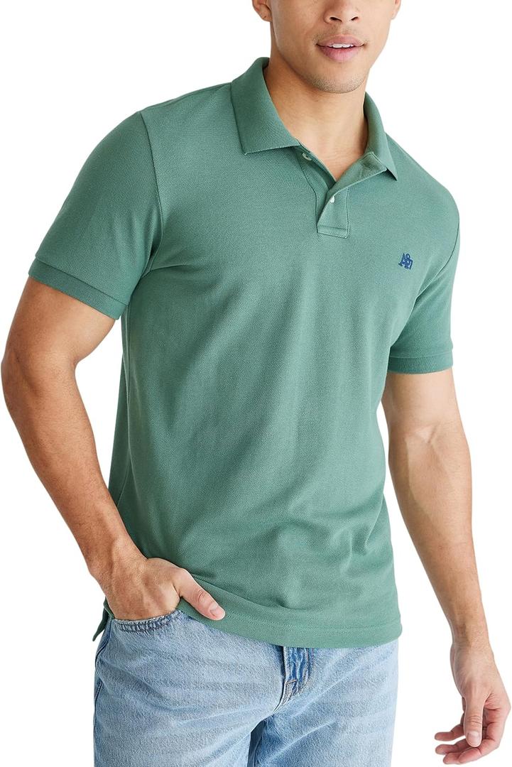 Aeropostale Men's Aero Uniform Polo Short Sleeve (Green, S)
