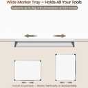36" x 24" Magnetic Dry Erase Whiteboard with Aluminum Frame