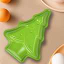Christmas Tree Cake Tin, Aluminium Baking Cake Tin, Ideal for Making Christmas Sweets, Can Also Be Displayed as a Decoration, Green