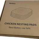 Skimzy Chicken Nesting Box Pads, 12 x 12 in Washable Reusable Nest Box Liners, 8-Pack, Breathable Drainage Design, Gray