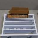 Free Standing Foldable Dog Gate, 16.5" High Step-Over Metal Short Pet Gate, Up to 72" Wide Puppy Fence for Stairs and Doorways, Indoor & Outdoor Use, No Drilling and No Assembly, White