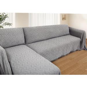 HOMERILLA Sectional Couch Covers for Sectional Sofa L Shaped Sofa Cover Blanket 2 Pieces L Shape Furniture Protector for Pets Dogs (Light Grey, X-Large)