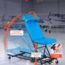 VEVOR 48 in Height Adjustable Mechanic Creeper, 570 lbs Under Car Rolling Garage Creeper Seat with Adjustable Backrest & Headrest, Padded Shop Chair for Auto & Aircraft Repair