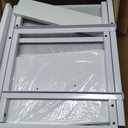 Furnulem 5 Drawer White Dressers for Bedroom 2 Tier Shelf Storage Small Fabric Dresser for Closet Sturdy Metal Frame Modern Style Storage Cabinets Organization Units for Hallway Rooms