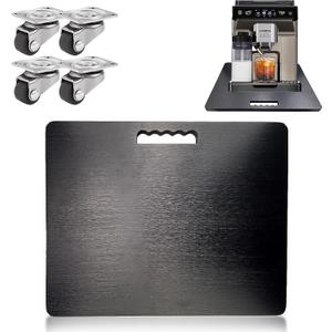 Appliance Sliders for Kitchen Appliances, Rolling Tray with 360 Rolling, Silent Movement & No Traces  Bamboo Sliding Tray for Coffee Makers, Air Fryers, And Stand Mixers (Black)