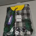 Women’s Button Down Shirt Plus Size Blouse Shirts Tartan Plaid Color Block Casual Oversized Boyfriend Hooded Outwear (XXL)