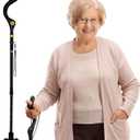 Campbell Posture Cane | Walking Cane for Men, Women | Mobility Device, Portable, Lightweight, Adjustable, Self-Standing, Folding, Collapsible Hand Walking Stick, 10 Height Adjustment, 360 Traction Tip, 1 Count