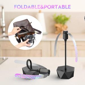 PIMAG Fly Fans for Tables, Fly Repellent Fan Outdoor Indoor Keep Flies Away, Fly Repellent Fans for Tables with Holographic Blades for Picnic, Party, Restaurant, Kitchen, and BBQ,2 Pack Black