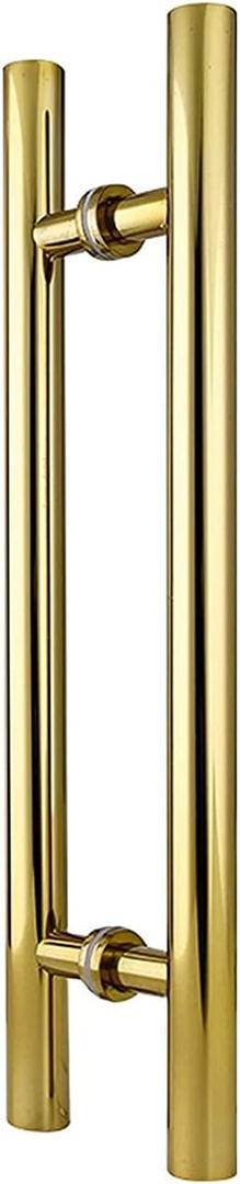 Door Pulls Heavy Stainless Steel Door Handle - den，Wooden Door/ Glass Door/ Sliding Door Handle，for Home/ Shop/ Garage/ Office - Round Tube Diameter 38Mm/ 500 * 300Mm