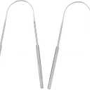 2Pcs Stainless Steel Tongue Scrapers,U Shaped Tung Scraper Tounge Scrapper Bad Breath Removal Oral Health Protection Tongue Cleaner