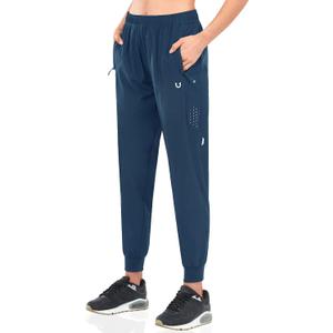 NORTHYARD Women's Running Athletic Pants Track Lightweight Joggers Workout Jogging Casual Sweatpants with Zipper Pockets (Blue, XXL)