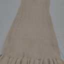 MakeMeChic Women's 2025 Summer Dress Casual Crochet Ribbed Knit Ruffle Hem Sleeveless Bodycon Tank Mini Dresses (Beige)