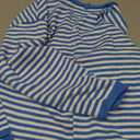 Saodimallsu Womens Striped Cardigan Casual Long Sleeve Open Front Button Down Loose Knit Lightweight Fall Sweaters (Blue, M)
